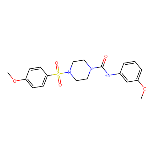 N-(3-methoxyphenyl)-4-(4-methoxyphenyl)sulfonylpiperazine-1-carboxamide structure