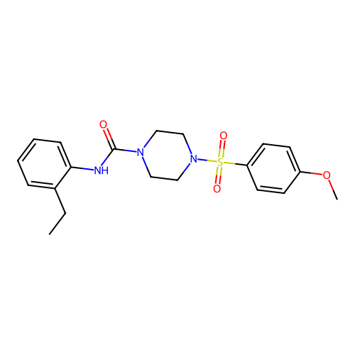 N-(2-ethylphenyl)-4-(4-methoxyphenyl)sulfonylpiperazine-1-carboxamide structure