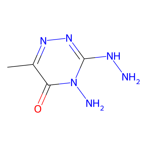 4-Amino-3-hydrazinyl-6-methyl-1,2,4-triazin-5-one structure
