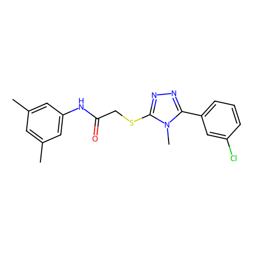 2-{[5-(3-chlorophenyl)-4-methyl-4H-1,2,4-triazol-3-yl]sulfanyl}-N-(3,5-dimethylphenyl)acetamide structure