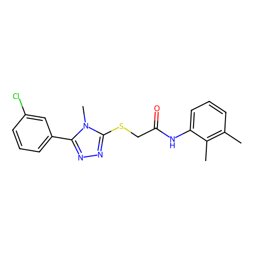 2-{[5-(3-chlorophenyl)-4-methyl-4H-1,2,4-triazol-3-yl]sulfanyl}-N-(2,3-dimethylphenyl)acetamide structure