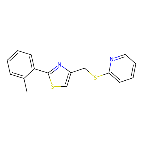 2-(2-Methylphenyl)-4-(pyridin-2-ylsulfanylmethyl)-1,3-thiazole structure