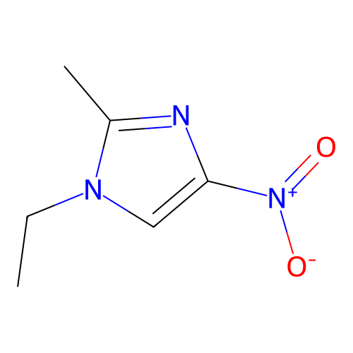 1-Ethyl-2-methyl-4-nitro-1H-imidazole structure