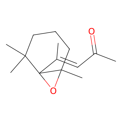 (E)-4-(2',6',6'-Trimethyl-1',2'-epoxy-cyclohexyl)-3-penten-2-one (isomer 1) structure
