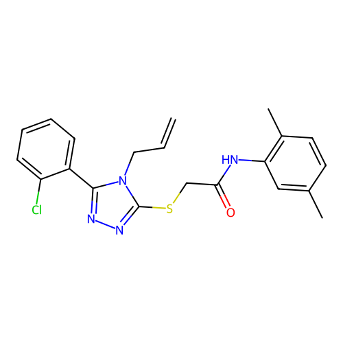2-{[5-(2-chlorophenyl)-4-(prop-2-en-1-yl)-4H-1,2,4-triazol-3-yl]sulfanyl}-N-(2,5-dimethylphenyl)acetamide structure