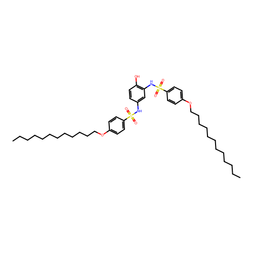 Benzenesulfonamide, N,N'-(4-hydroxy-1,3-phenylene)bis(4-(dodecyloxy)- structure