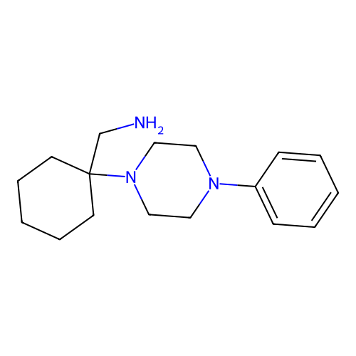 [1-(4-Phenylpiperazin-1-yl)cyclohexyl]methanamine structure