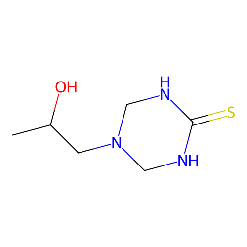 5-(2-Hydroxypropyl)-1,3,5-triazinane-2-thione structure