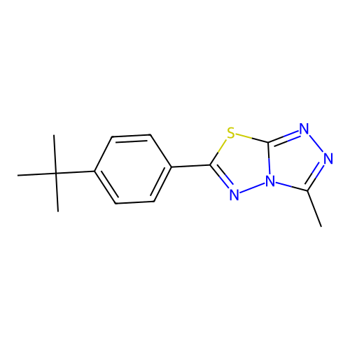 6-(4-Tert-butylphenyl)-3-methyl[1,2,4]triazolo[3,4-b][1,3,4]thiadiazole structure