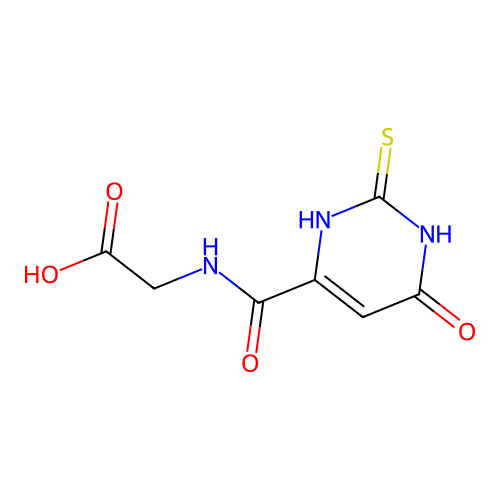 2-(6-Oxo-2-thioxo-1,2,3,6-tetrahydropyrimidine-4-carboxamido)acetic acid structure