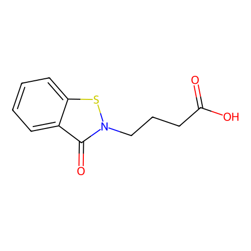 4-(3-Oxo-2,3-dihydro-1,2-benzothiazol-2-yl)butanoic acid structure