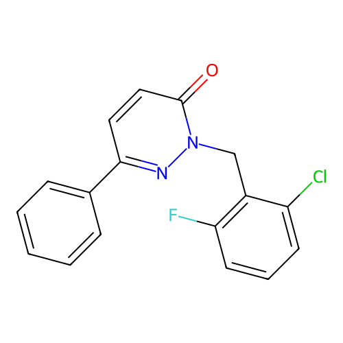2-(2-chloro-6-fluorobenzyl)-6-phenylpyridazin-3(2H)-one structure