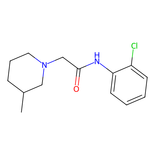 N-(2-chlorophenyl)-2-(3-methylpiperidin-1-yl)acetamide structure