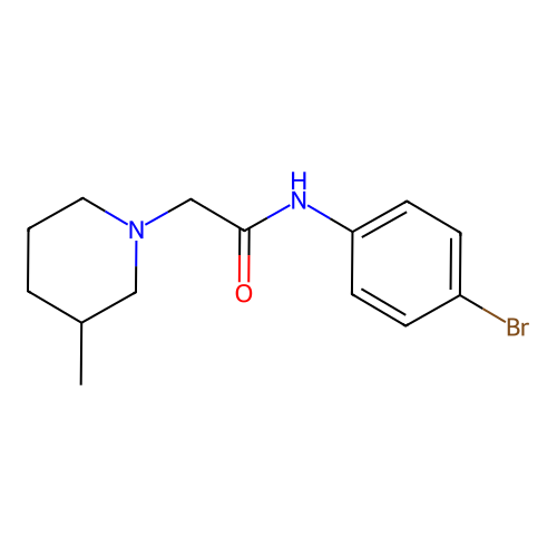 N-(4-bromophenyl)-2-(3-methylpiperidin-1-yl)acetamide structure