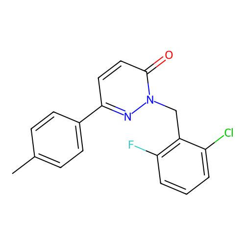 2-(2-chloro-6-fluorobenzyl)-6-(4-methylphenyl)pyridazin-3(2H)-one structure
