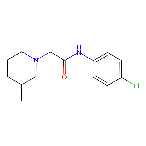 N-(4-chlorophenyl)-2-(3-methylpiperidin-1-yl)acetamide structure