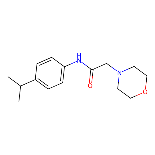 2-morpholin-4-yl-N-(4-propan-2-ylphenyl)acetamide structure