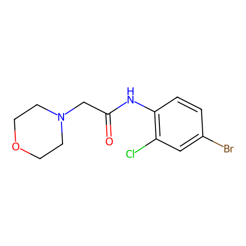 N-(4-bromo-2-chlorophenyl)-2-morpholin-4-ylacetamide structure