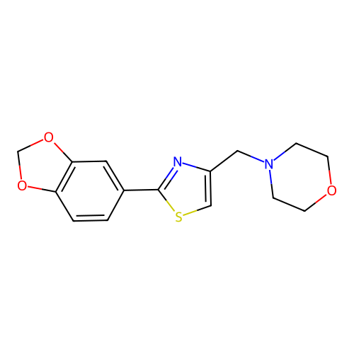 4-[[2-(1,3-Benzodioxol-5-yl)-1,3-thiazol-4-yl]methyl]morpholine structure