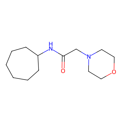 N-cycloheptyl-2-morpholin-4-ylacetamide structure