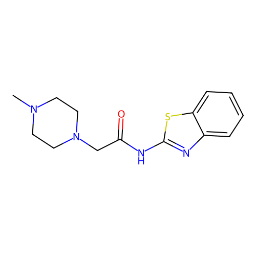 N-(1,3-benzothiazol-2-yl)-2-(4-methylpiperazin-1-yl)acetamide structure