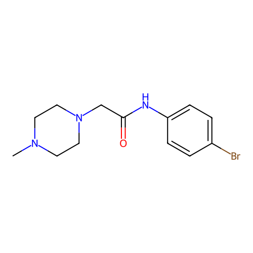 N-(4-bromophenyl)-2-(4-methylpiperazin-1-yl)acetamide structure