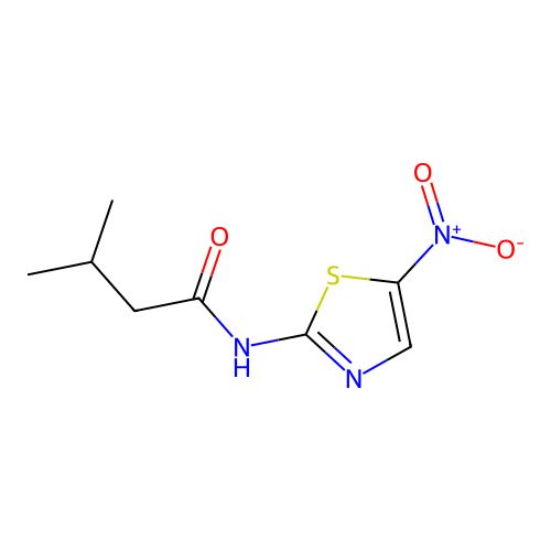 Butanamide, 3-methyl-N-(5-nitro-2-thiazolyl)- structure