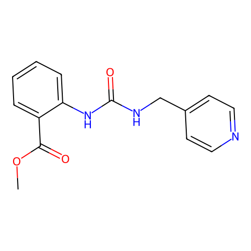 Methyl 2-(pyridin-4-ylmethylcarbamoylamino)benzoate structure