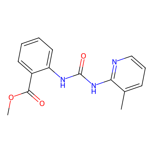 Methyl 2-[(3-methylpyridin-2-yl)carbamoylamino]benzoate structure