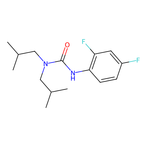 3-(2,4-Difluorophenyl)-1,1-bis(2-methylpropyl)urea structure