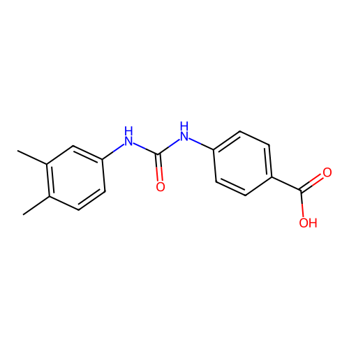4-{[(3,4-Dimethylphenyl)carbamoyl]amino}benzoic acid structure