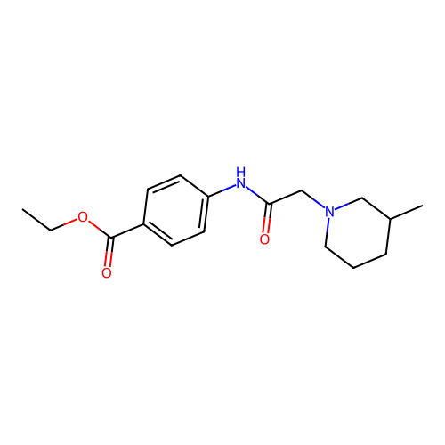 Ethyl 4-[2-(3-methylpiperidyl)acetylamino]benzoate structure