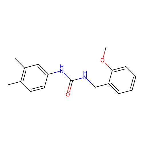 1-(3,4-Dimethylphenyl)-3-[(2-methoxyphenyl)methyl]urea structure