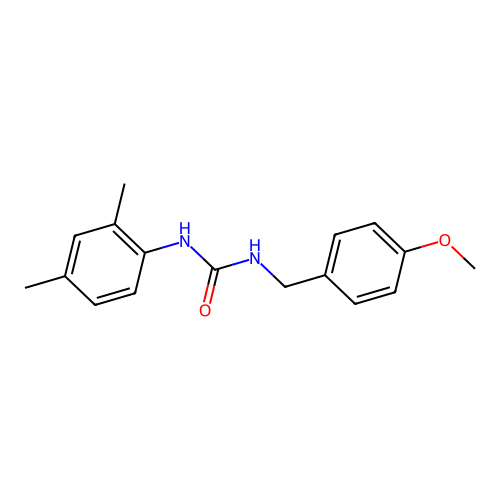N-(2,4-dimethylphenyl)-N'-(4-methoxybenzyl)urea structure