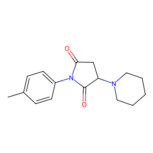 1-(4-Methylphenyl)-3-(piperidin-1-yl)pyrrolidine-2,5-dione structure