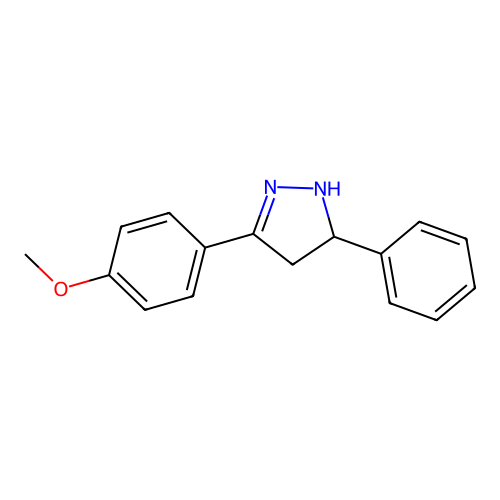 1H-Pyrazole, 4,5-dihydro-3-(4-methoxyphenyl)-5-phenyl- structure