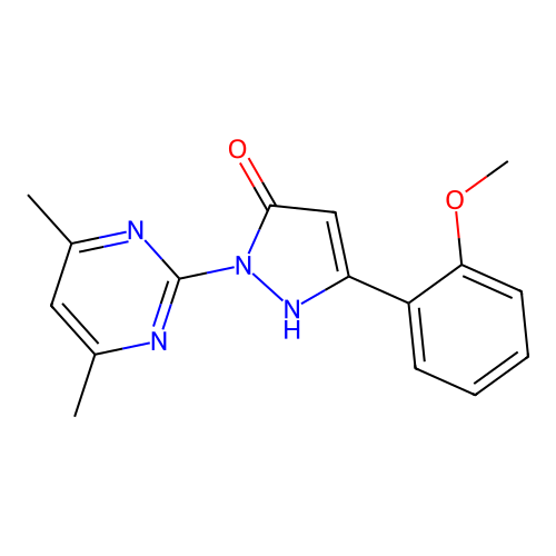 1-(4,6-dimethylpyrimidin-2-yl)-3-(2-methoxyphenyl)-1H-pyrazol-5-ol structure