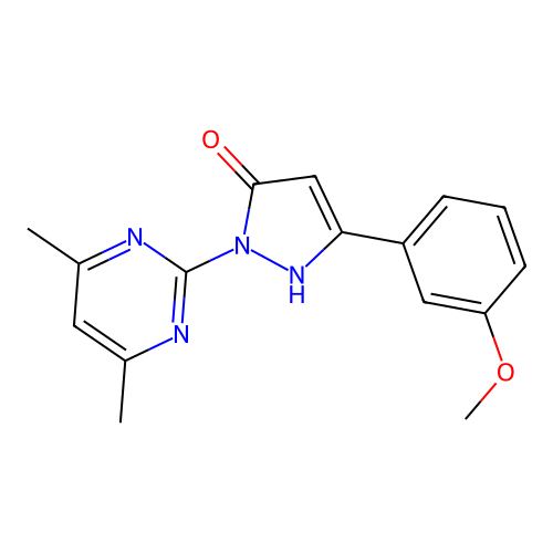 1-(4,6-dimethylpyrimidin-2-yl)-3-(3-methoxyphenyl)-1H-pyrazol-5-ol structure