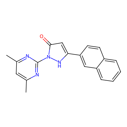 1-(4,6-dimethylpyrimidin-2-yl)-3-(naphthalen-2-yl)-1H-pyrazol-5-ol structure