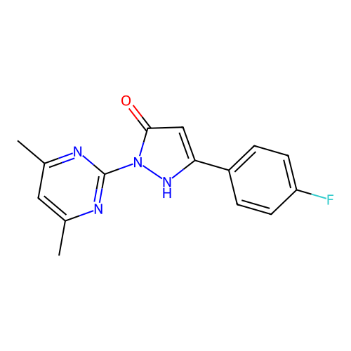 1-(4,6-dimethylpyrimidin-2-yl)-3-(4-fluorophenyl)-1H-pyrazol-5-ol structure