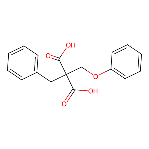 Benzyl(phenoxymethyl)propanedioic acid structure