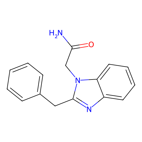 2-(2-benzyl-1H-1,3-benzodiazol-1-yl)acetamide structure