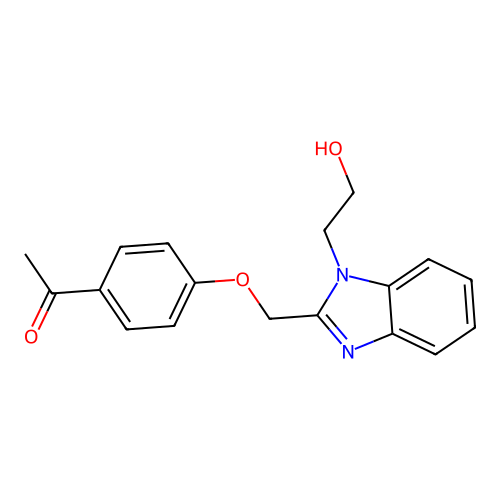 1-(4-{[1-(2-Hydroxyethyl)-1H-benzimidazol-2-YL]-methoxy}phenyl)ethanone structure