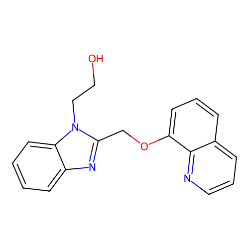 2-[2-(Quinolin-8-yloxymethyl)benzimidazol-1-yl]ethanol structure