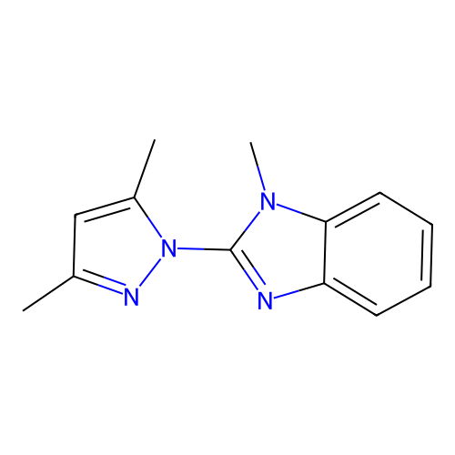2-(3,5-Dimethylpyrazolyl)-1-methylbenzimidazole structure