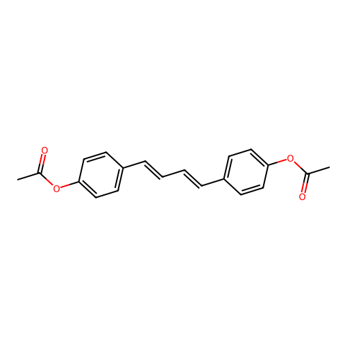 [4-[4-(4-Acetyloxyphenyl)buta-1,3-dienyl]phenyl] acetate structure