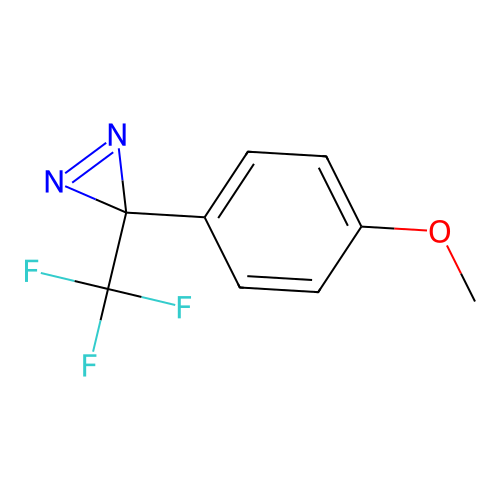 3-(4-methoxyphenyl)-3-(trifluoromethyl)-3H-diazirine structure