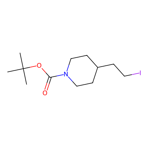 Tert-butyl 4-(2-iodoethyl)piperidine-1-carboxylate structure