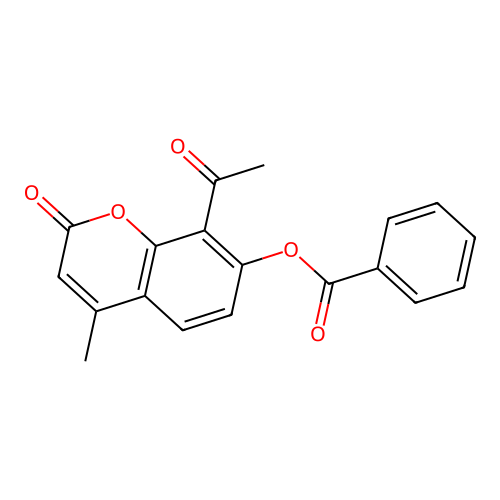 2H-1-Benzopyran-2-one, 8-acetyl-7-(benzoyloxy)-4-methyl- structure