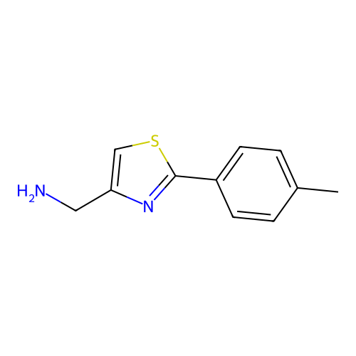 (2-(P-Tolyl)thiazol-4-YL)methanamine structure